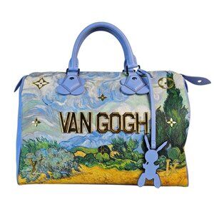 LOUIS VUITTON Speedy 30 Van Gogh Masters Collection Jeff Koons Art Bag Monogram